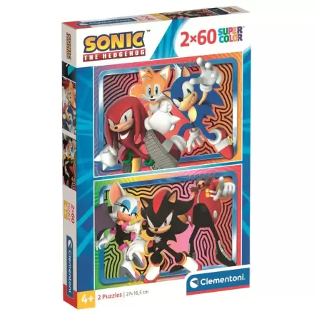 Sonic the Hedhehog Puzzle 2x60St Produktfoto