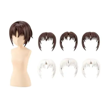 Sousai Shojo Teien Model Kit Zubehör-Set 1/10 After School Short Wigs Type A White & Chocolate Brown Produktfoto