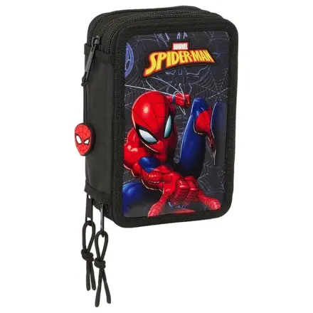 Marvel Spiderman Attack dreifach Federmäppchen 37 Stück Produktfoto
