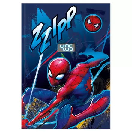 Marvel Spiderman Notizbuch mit Uhr Produktfoto