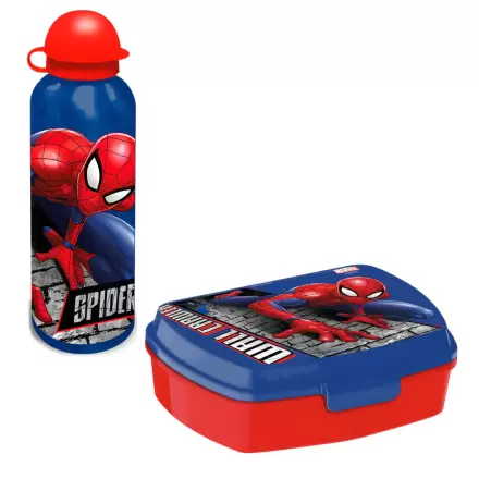 Marvel Spiderman Trinkflasche + Brotdosen-Set Produktfoto
