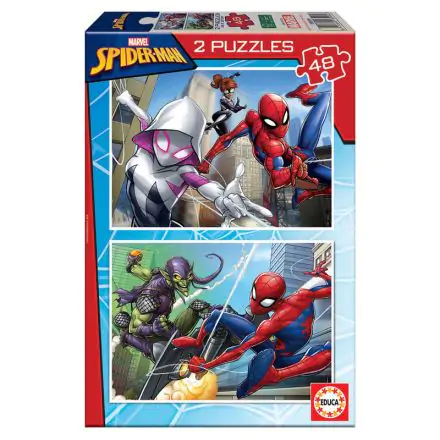 Marvel Spiderman Puzzle 2x48St termékfotója