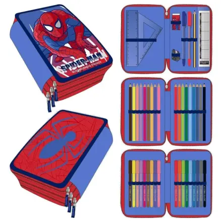 Marvel Spiderman Dreifach-Federtasche Produktfoto