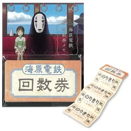 Spirited Away Mini Notizblock Train Ticket Produktfoto