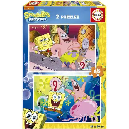 Sponge Bob Puzzle 2x48St Produktfoto