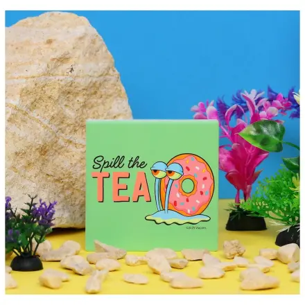 SpongeBob Spill The Tea Keramik Quadriert Untersetzer Produktfoto