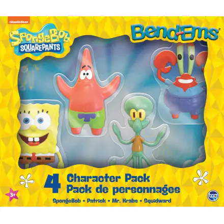 SpongeBob Schwammkopf Bend-Ems Actionfiguren 4er-Pack 15 cm Produktfoto