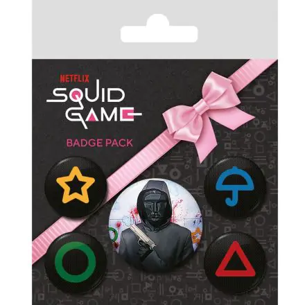 Squid Game Ansteck-Buttons 5er-Pack Front Man Produktfoto