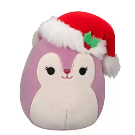 Squishmallows Plüschfigur Allina the Plum Squirrel with Santa Hat 12 cm Produktfoto