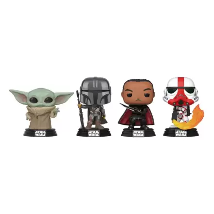 Star Wars Funko POP! Movies Vinyl Figuren 4er-Pack Mandalorian Holiday 9 cm Produktfoto