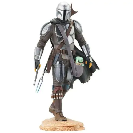 Star Wars The Mandalorian Premier Collection Statue 1/7 The Mandalorian with The Child 25 cm termékfotója