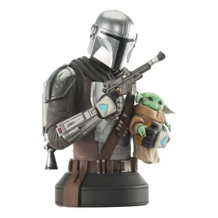 Star Wars: The Mandalorian Büste 1/6 The Mandalorian with Grogu 15 cm Produktfoto