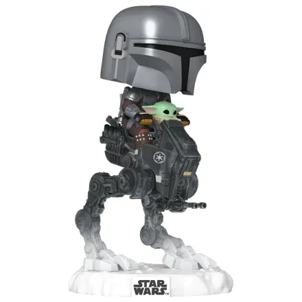 Star Wars: The Mandalorian and Grogu Funko POP! Rides Deluxe Vinyl Wackelkopffigur The Mandalorian with Grogu in Imperial Remnant AT-RT Produktfoto