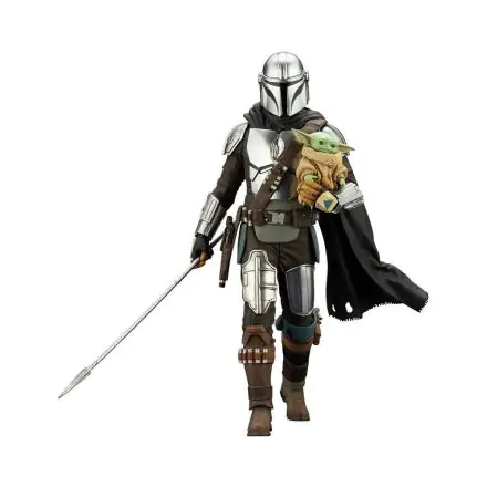 Star Wars The Mandalorian ARTFX Statue 1/10 Mandalorian & Grogu with Beskar Staff 18 cm Produktfoto