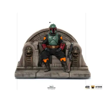 Star Wars The Mandalorian Deluxe Art Scale Statue 1/10 Boba Fett on Throne 18 cm Produktfoto