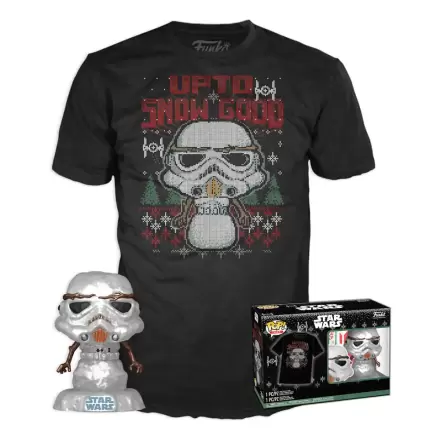 Star Wars The Mandalorian POP! & Tee Vinyl Figur & T-Shirt Set Holiday Stormtrooper(MT) termékfotója