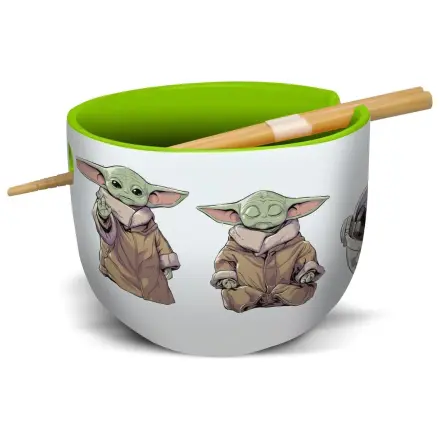 Star Wars: The Mandalorian Ramen Schale mit Essstäbchen Grogu Produktfoto