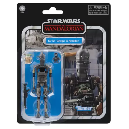 Star Wars The Mandalorian IG-12 Grogu & Anzellan Figur 9,5cm termékfotója