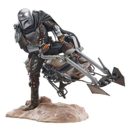 Star Wars: The Mandalorian Premier Collection Statue 1/7 Din Djarin on Speeder Bike 23 cm Produktfoto