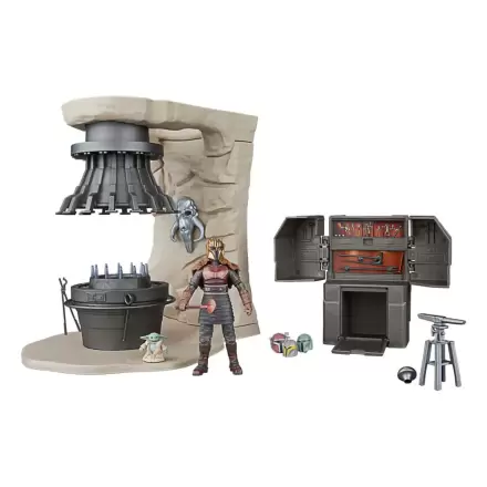 Star Wars The Mandalorian Vintage Collection Die Schmiede der Waffenmeisterin mit The Armorer (Lakeside Covert World) Produktfoto