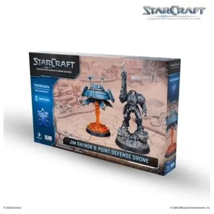 StarCraft TMG Hero Erweiterungs-Set Terraner: Jim Raynor & Point Defense Drone Produktfoto
