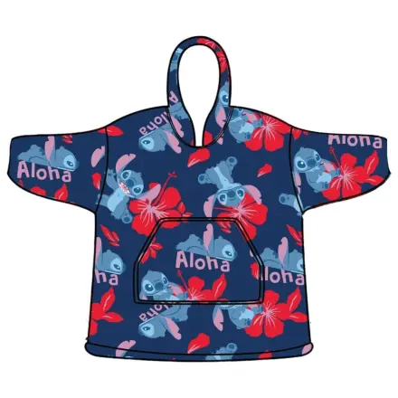 Stitch Aloha Erwachsenen Tragbare Plüsch-Fleece-Decken-Poncho Produktfoto