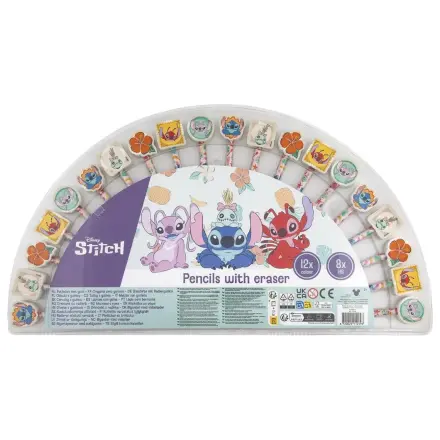 Stitch Aloha Buntes und Graphit Bleistift Set mit Radiergummi Spitzen, 20 Stück Produktfoto