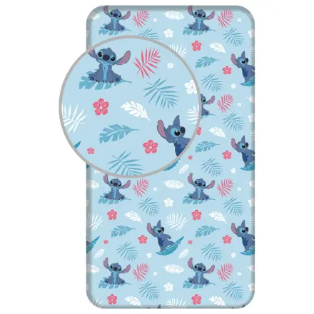 Stitch Blaues Spannbettlaken 90x200 cm Produktfoto