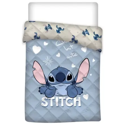 Lilo and Stitch niedliche blaue gesteppte Tagesdecke, Bettdecke Produktfoto