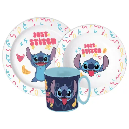 Stitch Just Geschirr-Set, Mikroplastik Set mit Tasse Produktfoto