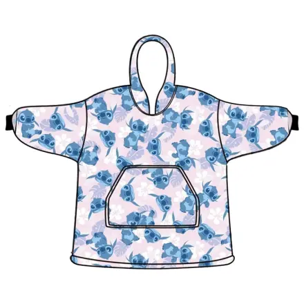 Stitch Light Rose Erwachsenen zum Anziehen Plüsch Fleece Decken Poncho Produktfoto