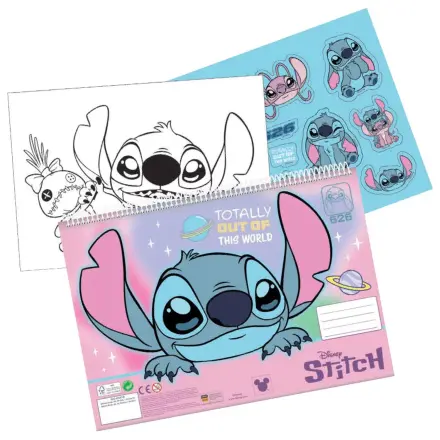 Stitch Universe A4 Spiral-Skizzenbuch 40 Blatt mit Stickern Produktfoto