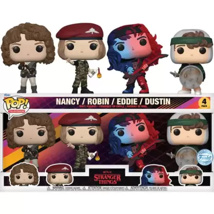 Stranger Things Funko POP! TV Vinyl Figur 4er-Pack S4 (EMEA) 9 cm Produktfoto