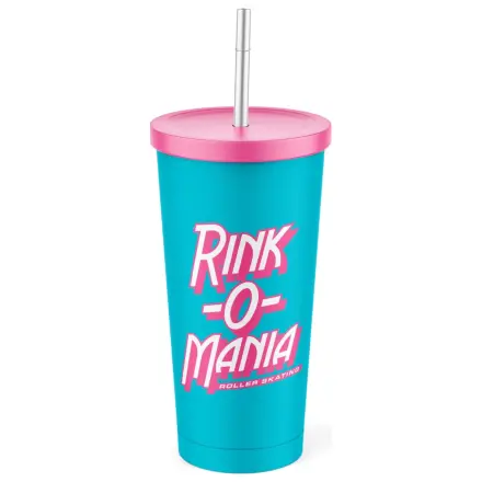 Stranger Things Rink-O-Mania Glas mit Strohhalm 550ml Produktfoto