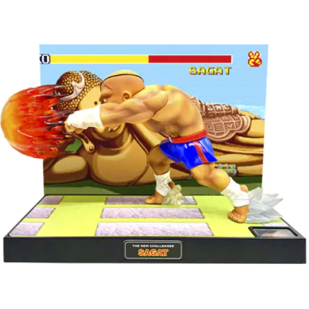 Street Fighter PVC Statue mit Sound & Leuchtfunktion Sagat 17 cm Produktfoto