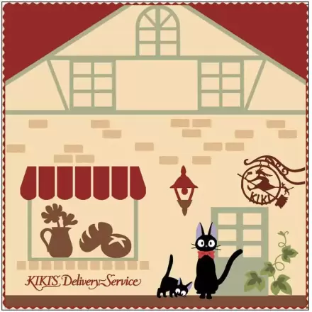 Studio Ghibli Mini-Handtuch Kikis kleiner Lieferservice Kiki's Bakery 25 x 25 cm Produktfoto