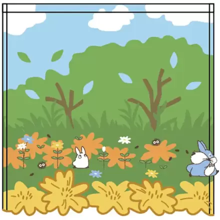 Studio Ghibli Mini-Handtuch Mein Nachbar Totoro Medium and Small Totoro Racing 25 x 25 cm Produktfoto