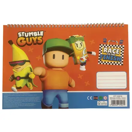 Stumble Guys Race DIN A4 Spiral Skizzenbuch 40 Blätter mit Stickern Produktfoto