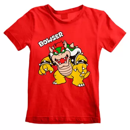 Super Mario Bros Bowser Text Kinder T-shirt Produktfoto