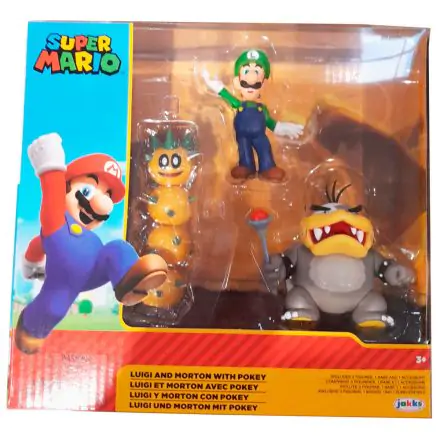 Super Mario Bros Luigi und Morton Koopa Packung 3 Figuren 6 cm Produktfoto