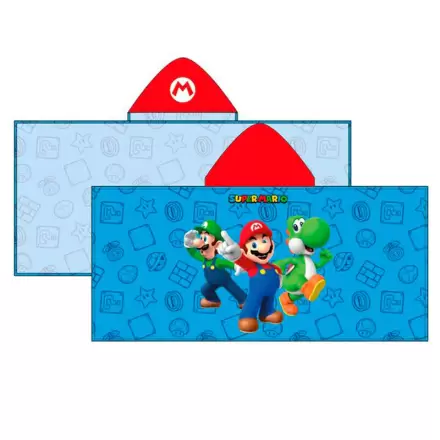Super Mario Bros Microfaser Poncho Handtuch Produktfoto