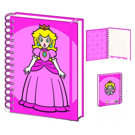 Super Mario Bros Peach A5 Notizbuch termékfotója