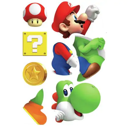 Super Mario Bros Yoshi and Mario Dekoraufkleber Produktfoto