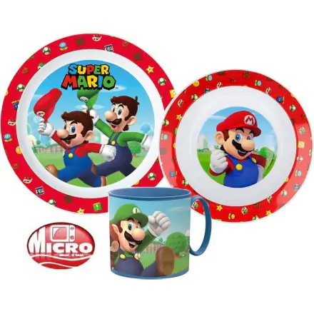 Super Mario Geschirr-Set, Micro Plastik-Set Produktfoto