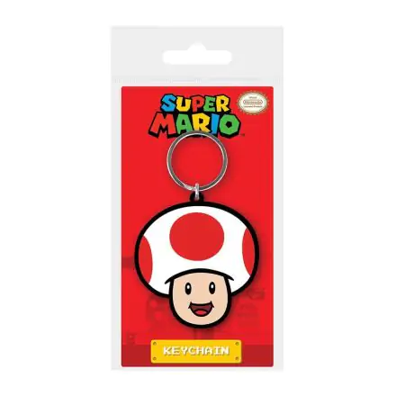 Super Mario Gummi-Schlüsselanhänger Toad 6 cm termékfotója