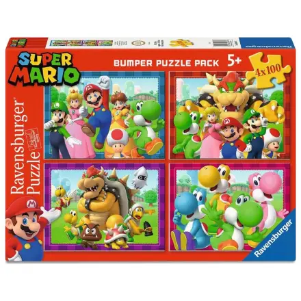 Super Mario Puzzle 4er-Pack Zeit für Mario! (4x100 Teile) Produktfoto