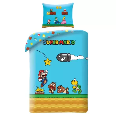 Super Mario Bettwäsche Ver. 3 140 x 200 cm / 70 x 90 cm Produktfoto