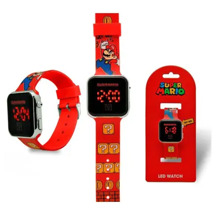 Super Mario Victory Red digitale LED-Armbanduhr Produktfoto