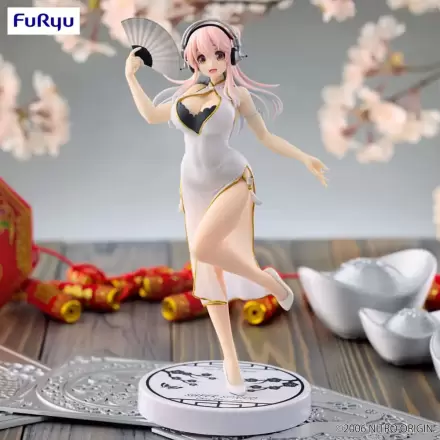 Super Sonico Trio-Try-iT PVC Figur Weißes China Kleid Ver. 21 cm Produktfoto