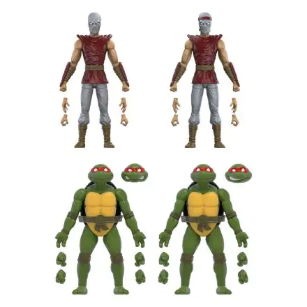 Teenage Mutant Ninja Turtles BST AXN Actionfiguren 4er-Pack Mirage Comics Foot Soldiers & Turtles Exclusive 13 cm Produktfoto